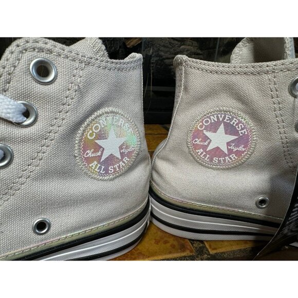 Women’s 5 Converse Chuck Taylor All Star Hi Iridescent Athletic Shoes 566110f - Picture 7 of 9